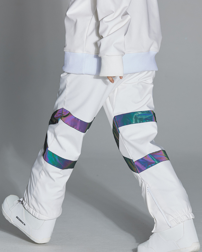 Ski Wear Neon Reflective Baggy Snow Pants -Unisex