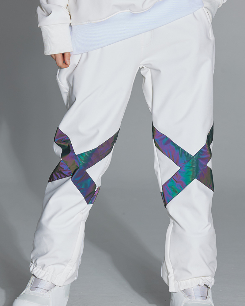 Ski Wear Neon Reflective Baggy Snow Pants -Unisex