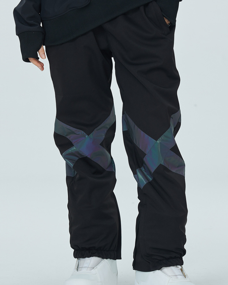 Ski Wear Neon Reflective Baggy Snow Pants -Unisex
