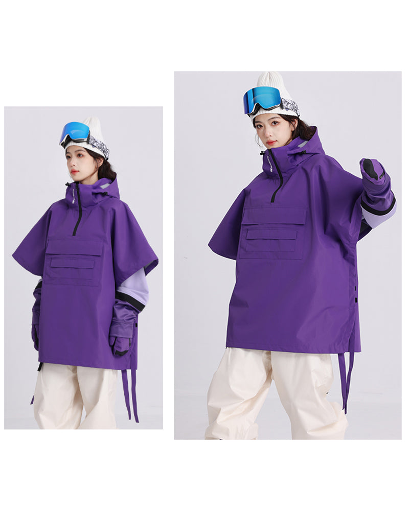 Ski Wear Outdoor Cloak Baggy Ski Jacket -Unisex