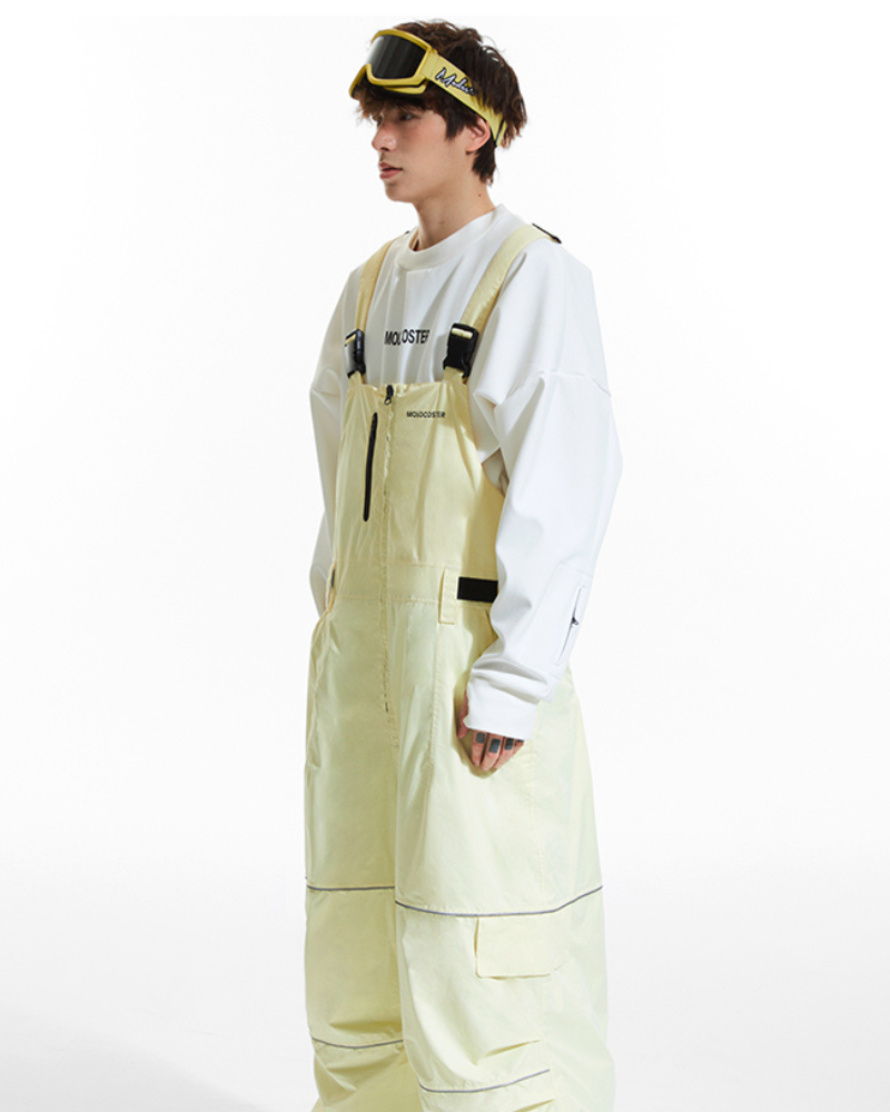 Ski Wear Snowboard Gear Reflective Stripe Ski Bibs - Unisex