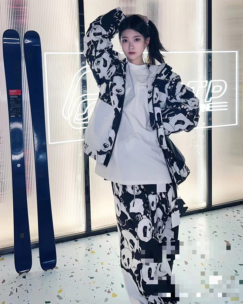 Ski Wear Panda Jacket&Bibs Snow Suit -Unisex (Single Unit Available)