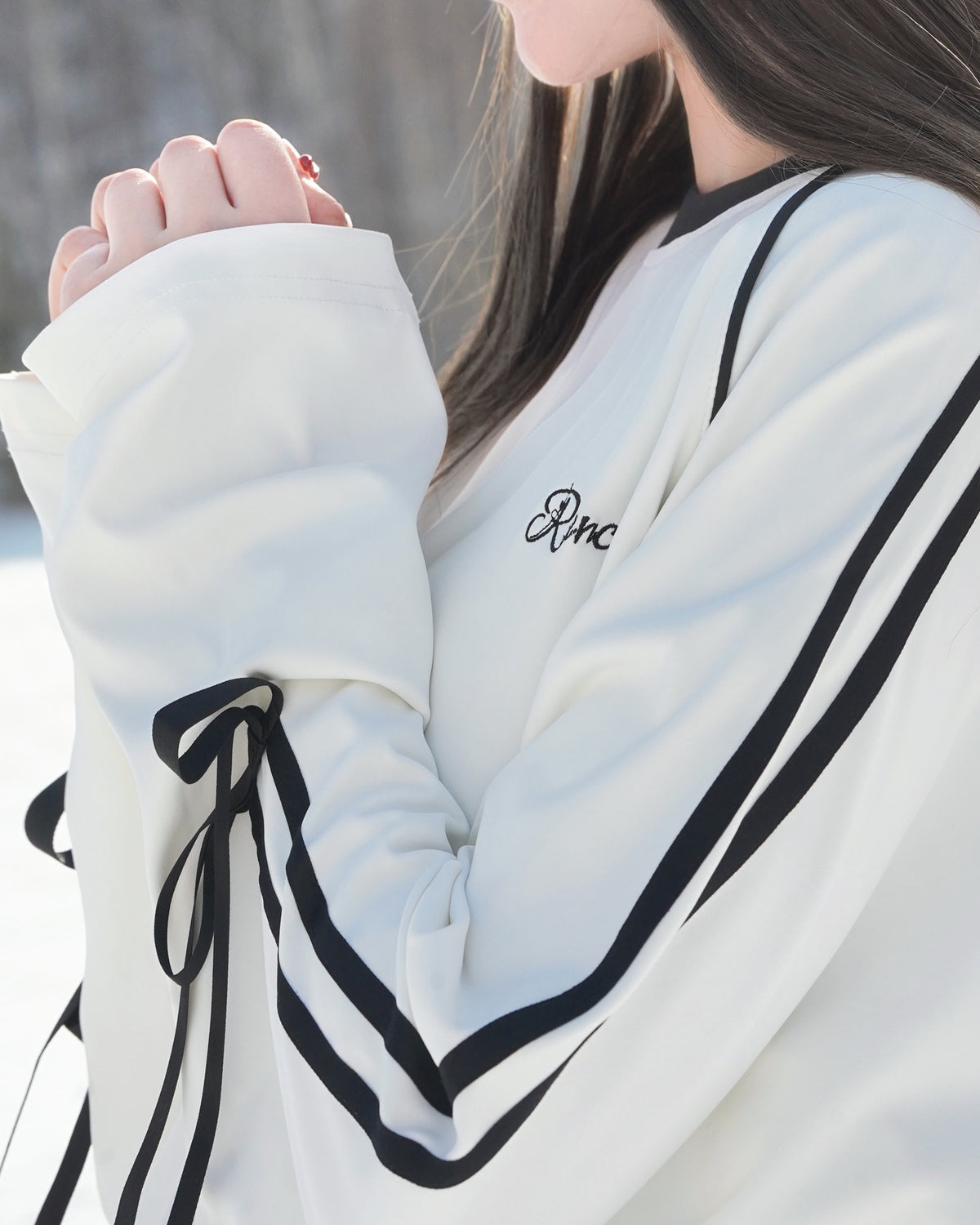 Ski Wear Unisex Warm Bow Detail Base Layer Snow Sweatshirt