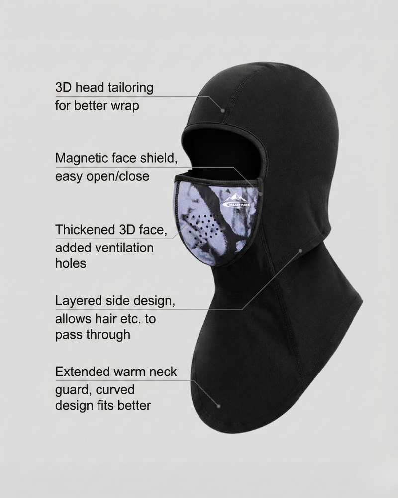 Ski Wear Magnetic Detachable Skiing Balaclava Face Mask