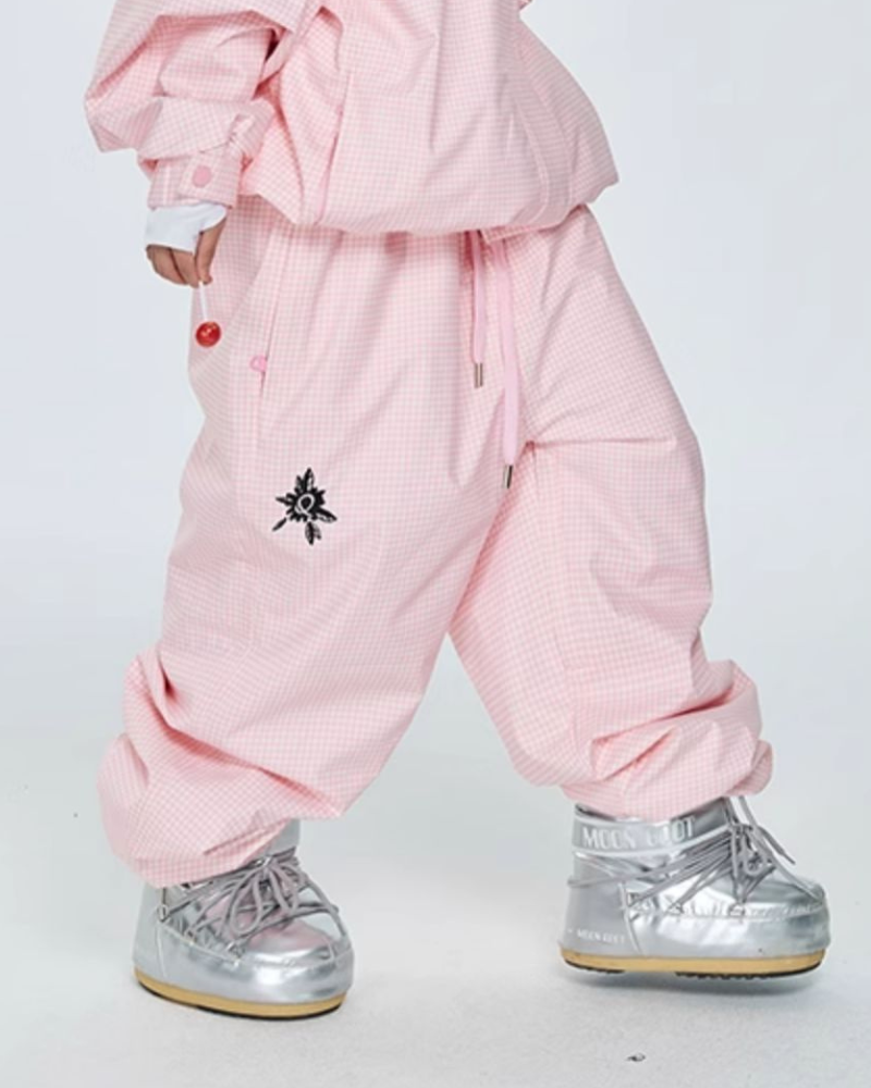 Ski Wear Snowboard 3L Pink Snow Jacket&Pants Suit - Women&