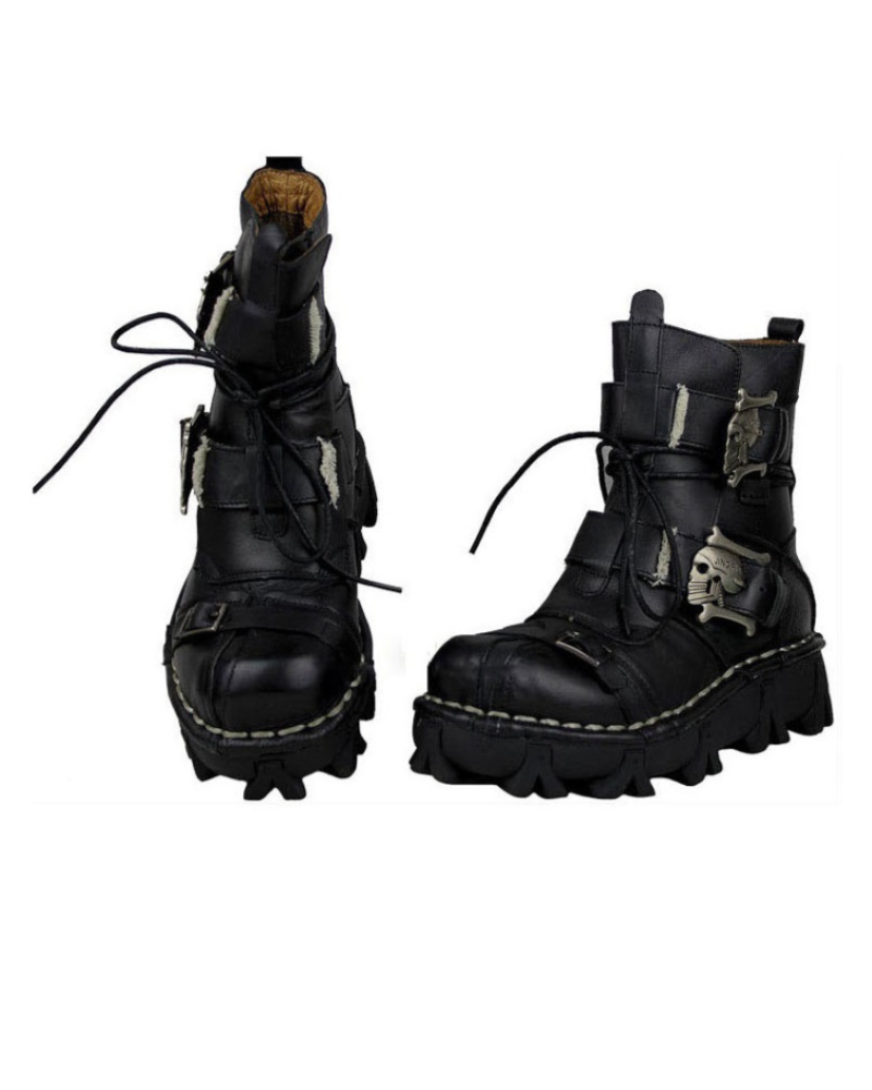 Techwear Punk Skull Unisex Motorcycle Riding Boots