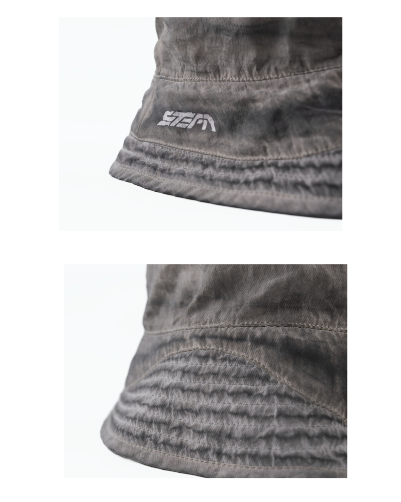 Steam Function Washed Distressed Bucket Hat