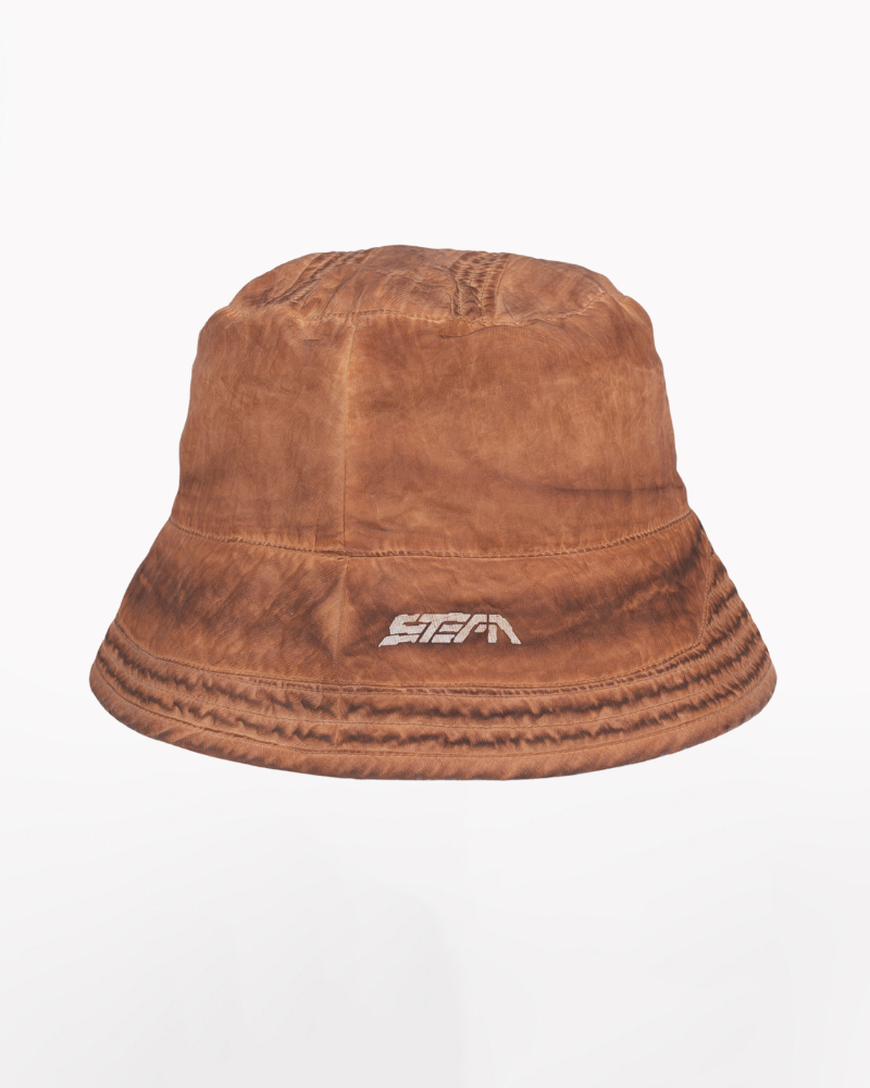 Steam Function Washed Distressed Bucket Hat