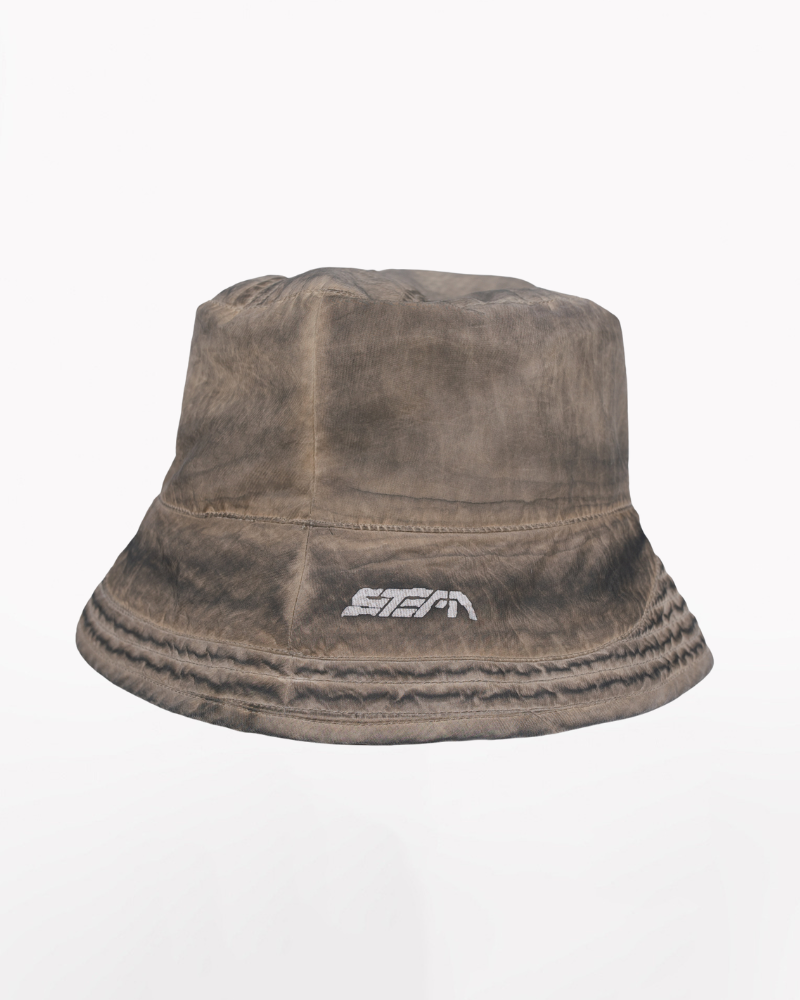 Steam Function Washed Distressed Bucket Hat