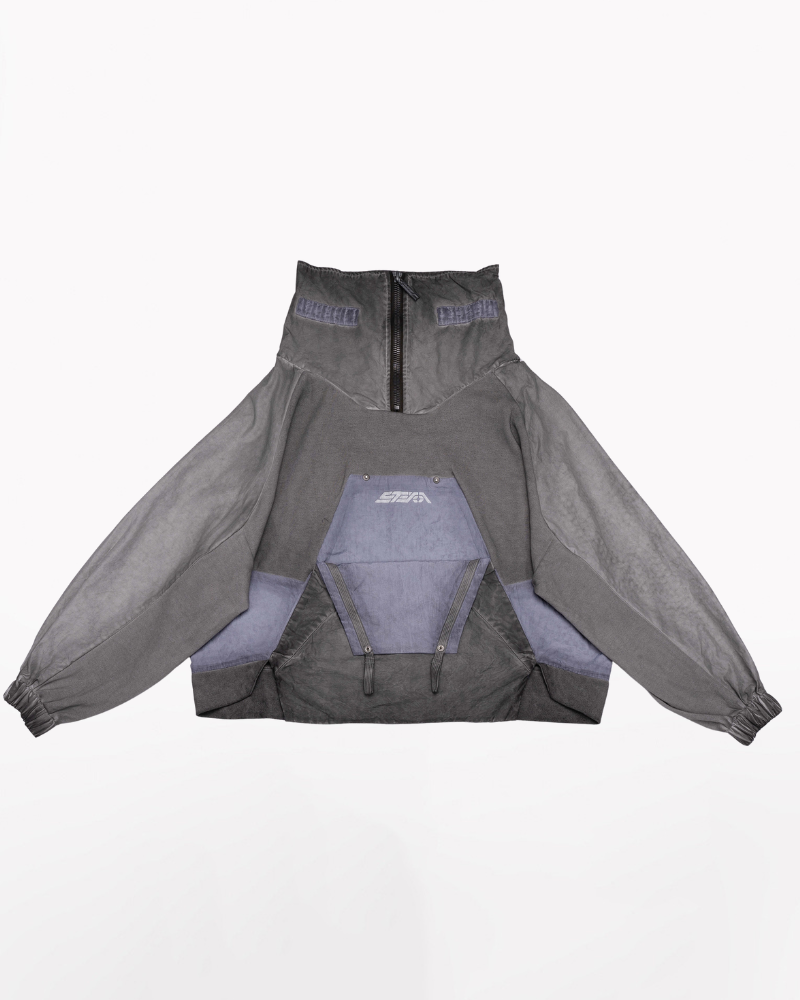 Steampunk Post-Apocalyptic Patchwork Pockets Outdoor Sweatshirt