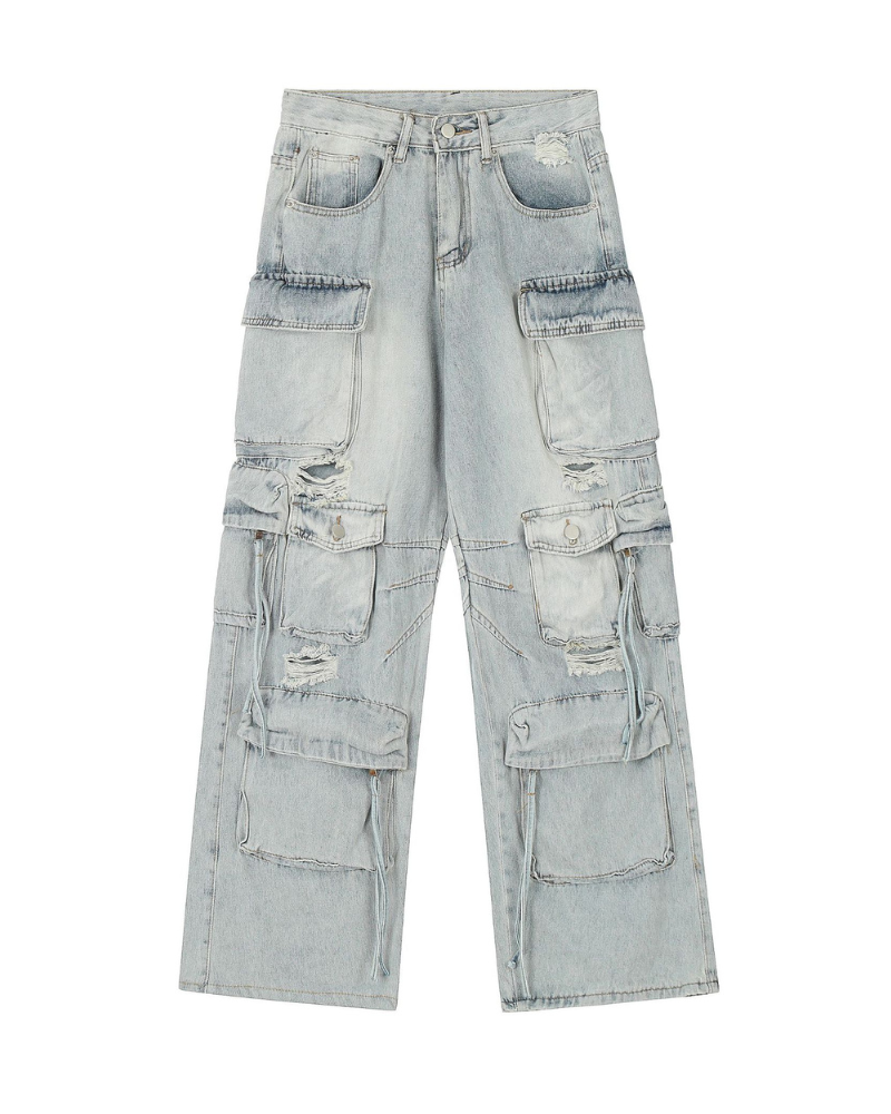 Street Baggy Multi-Pocket Y2K Jeans