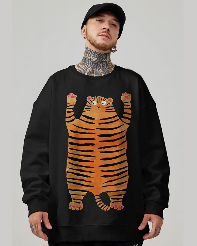Street Crew Neck Oversized Sweatshirt