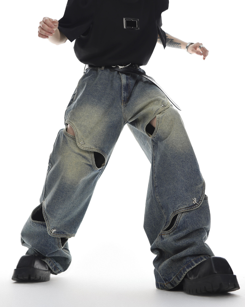 Opium Outfits Street Fashion Denim Pants | Y2K Jeans