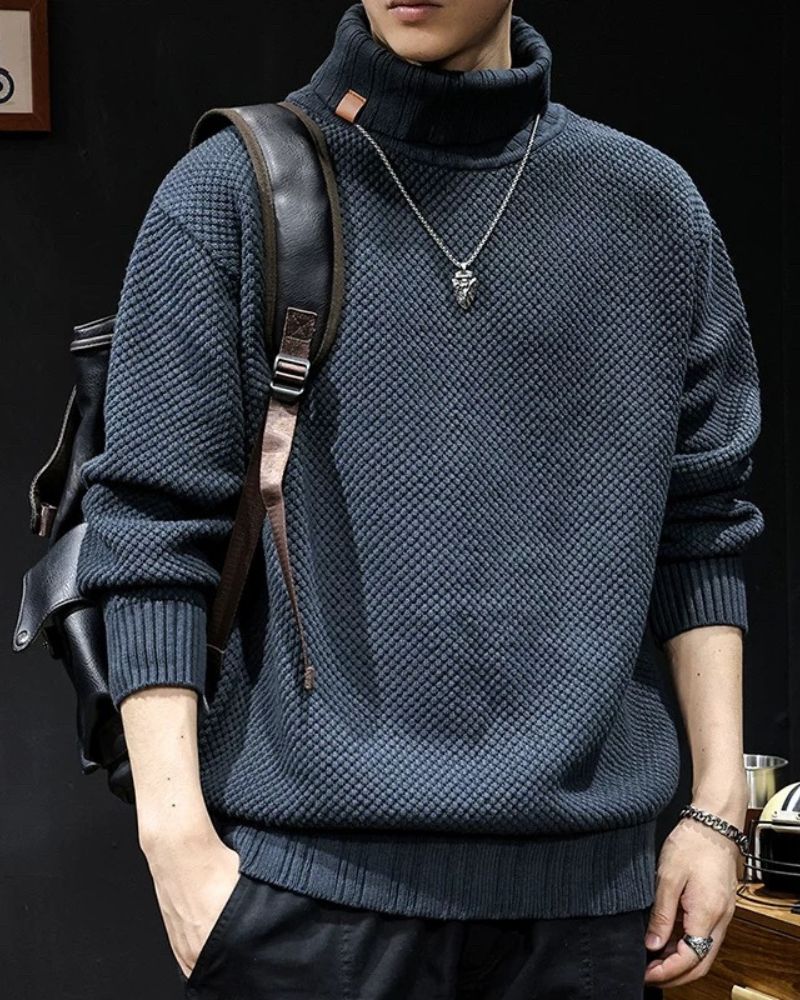 Street Oversize Knit Turtleneck Sweater