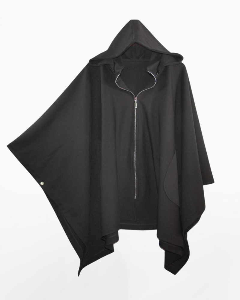 Street Oversized Hooded Batwing Cape Coat