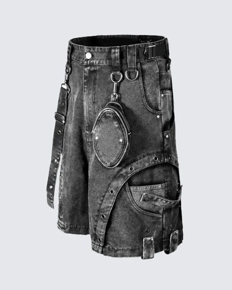 Street Washed Multi-Pocket Cargo Baggy Jorts