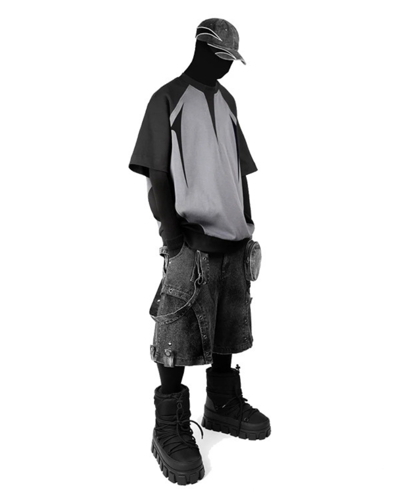 Street Washed Multi-Pocket Cargo Baggy Jorts