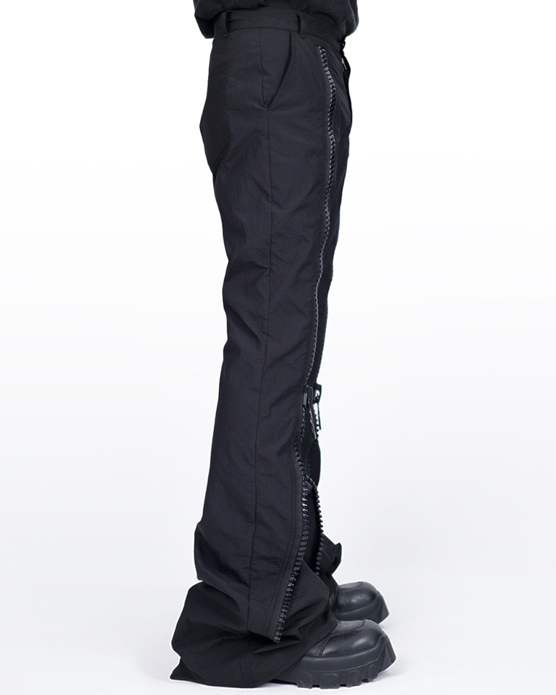 Opium Style Street Y2K Fashion Zipper Flared Pants