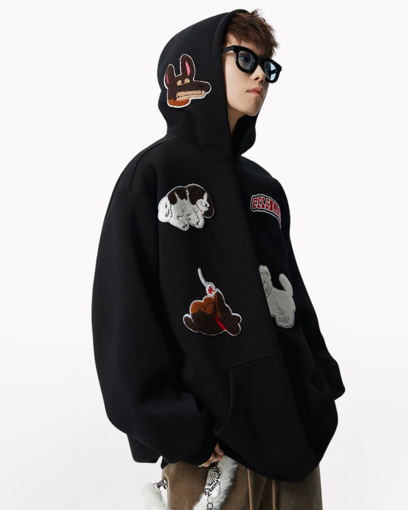 Streetwear Cartoon Graffiti Hoodie