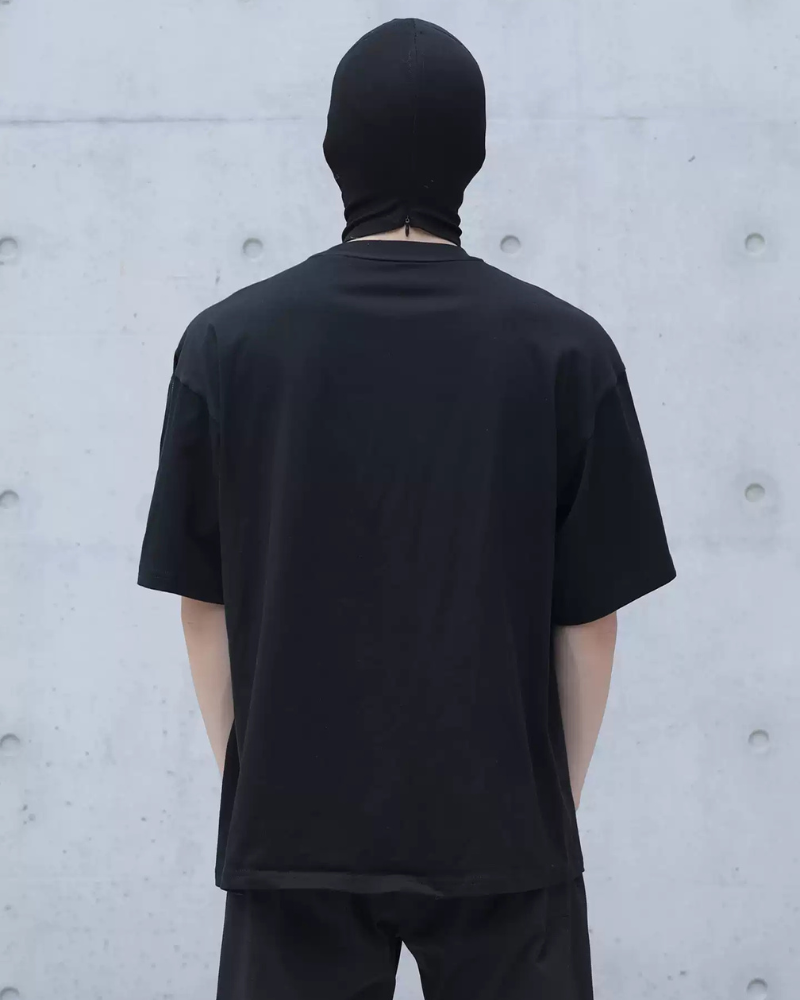 Opium Style Streetwear Deconstructed Zipper-Panel T-Shirt
