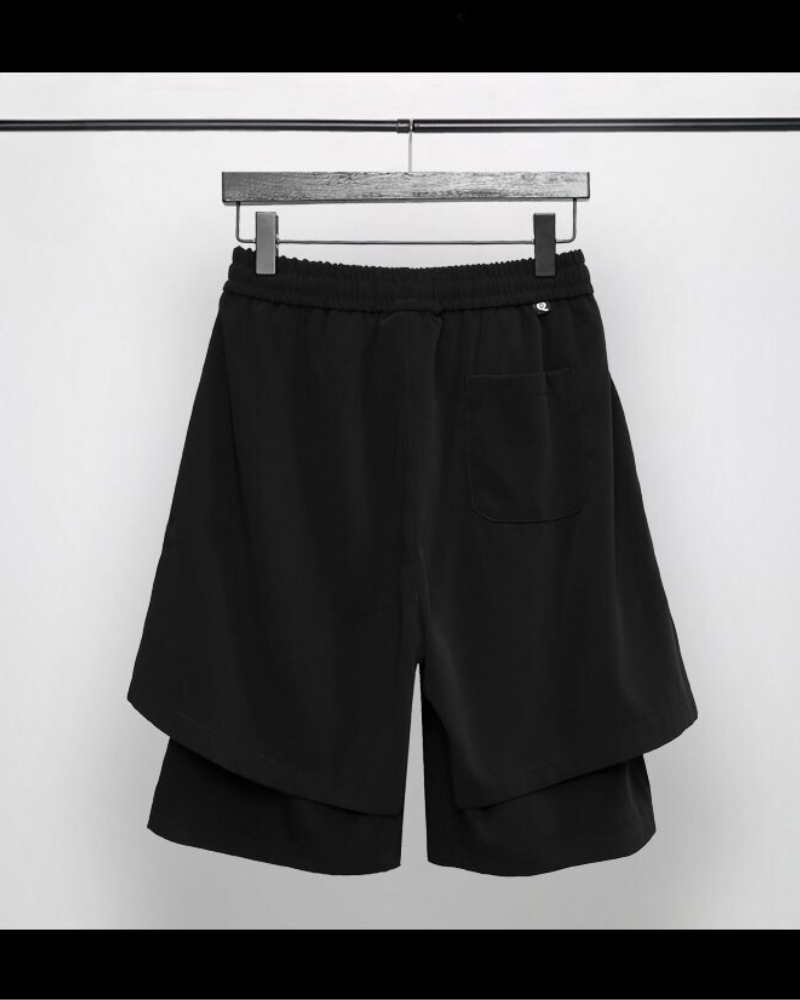 Double-Layer Techwear Mens Summer Shorts
