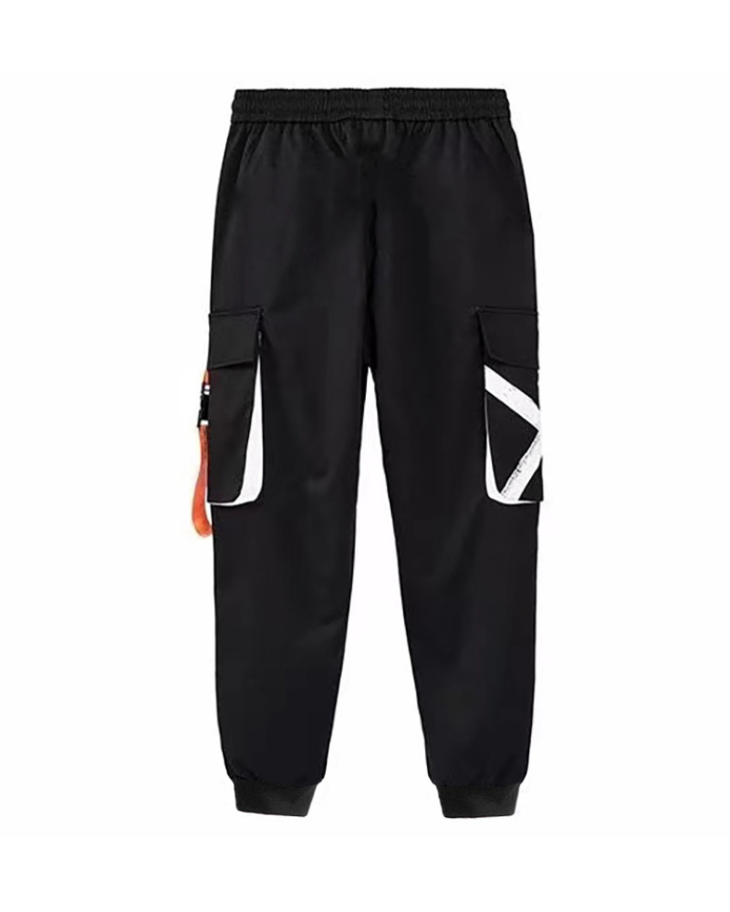 Streetwear Letter Ribbon Plus Size Cargo Pants