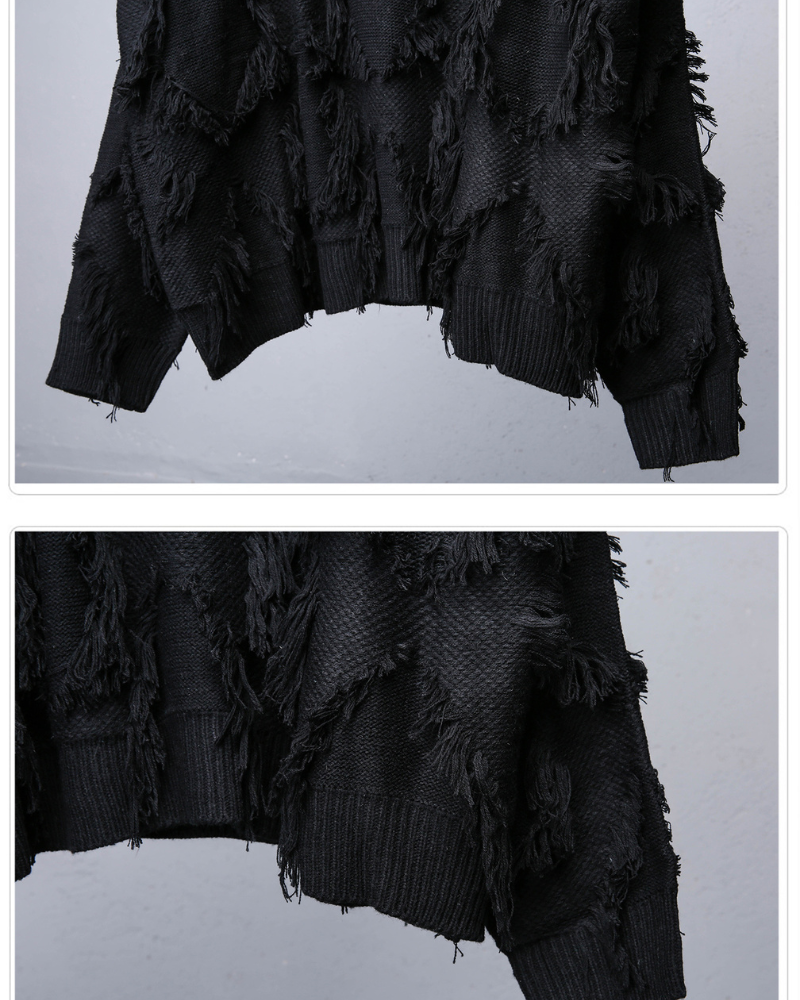 Streetwear Loose Lazy Style Tassel Sweater