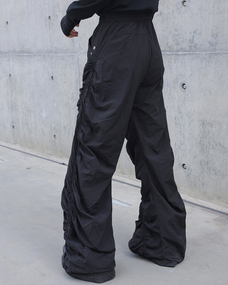 Streetwear Opium Style Pleated Spiral Loose Pants