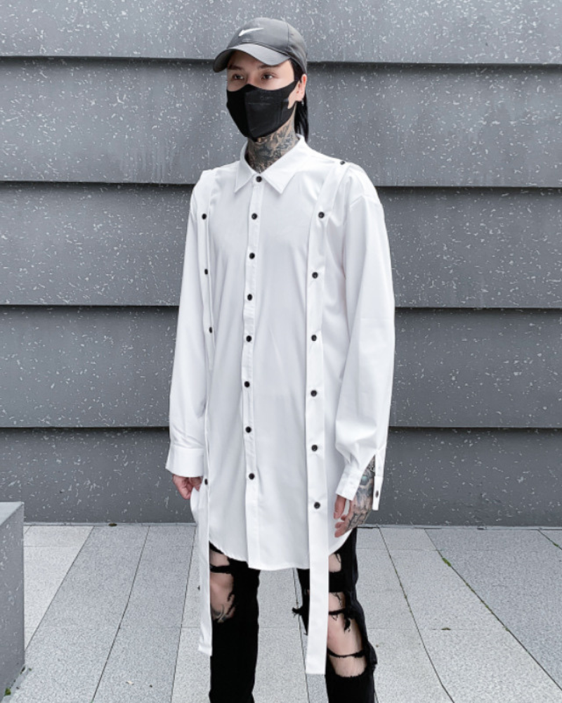Streetwear Ribbon Loose Fit Shirt