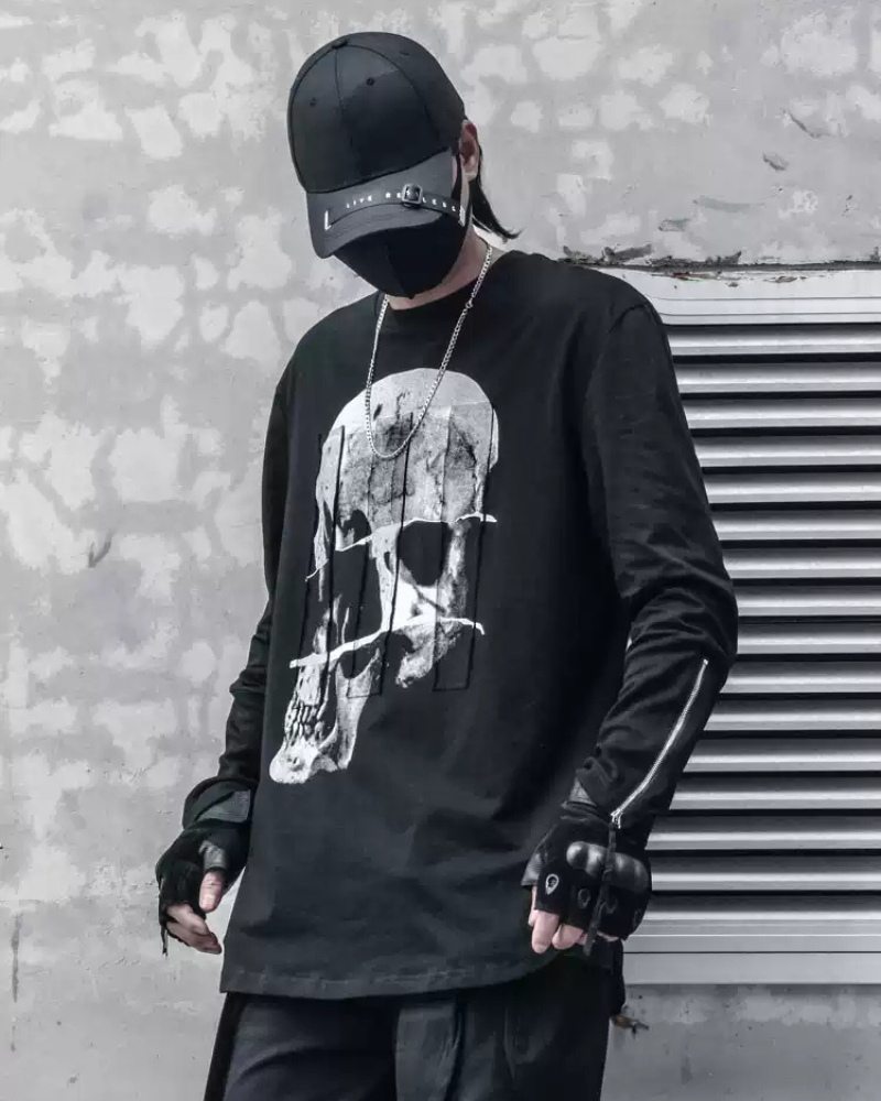 Streetwear Skeleton Long Sleeve T-Shirt