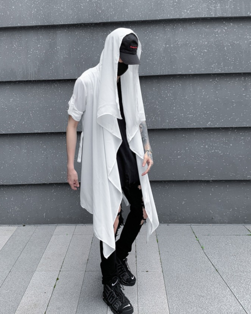 Streetwear Thin Shawl Shirt Sun Protection Long Coat