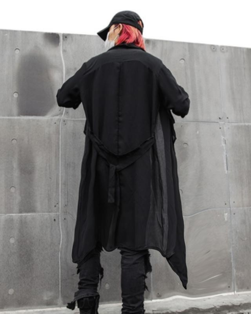 Streetwear Thin Shawl Shirt Sun Protection Long Coat