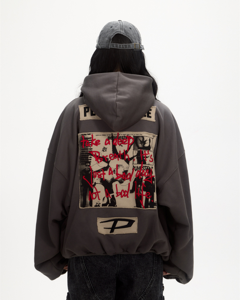 Streetwear Warm Letter-Print Unisex Y2K Hoodie