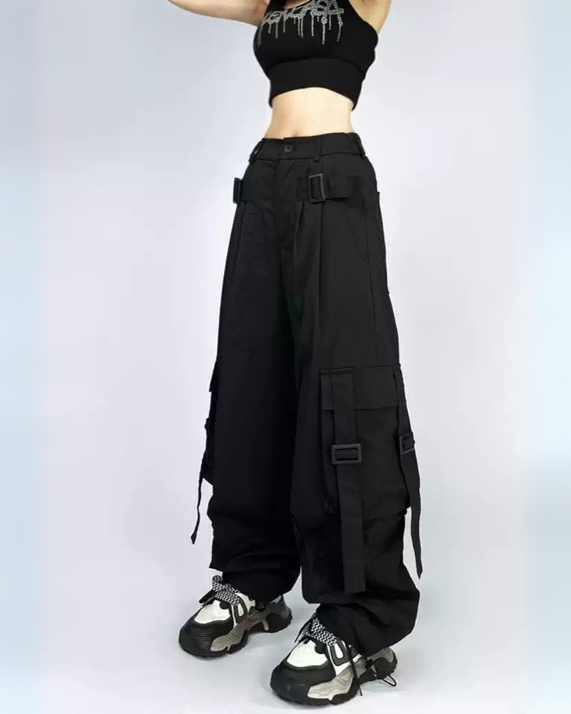 Streetwear Women Straight Loose Cargo Pants
