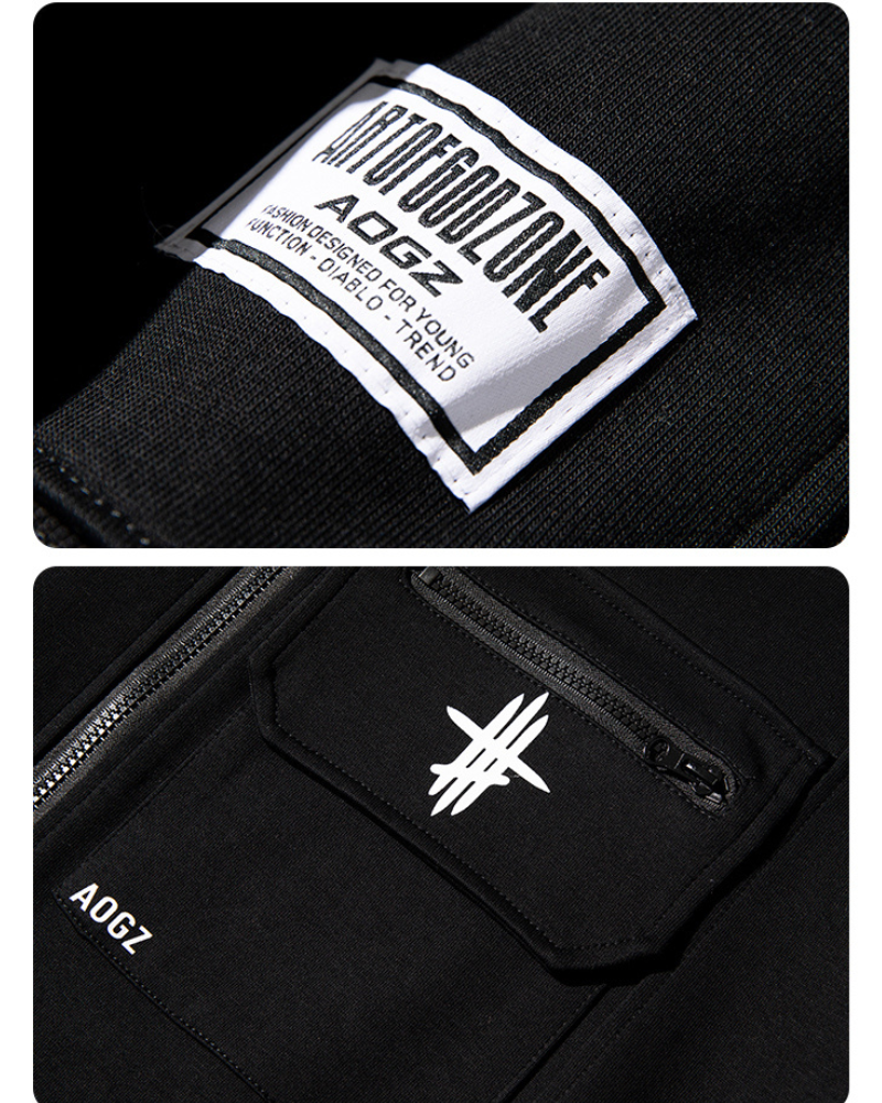 Techwear Cardigan Unisex Zip Up Hoodie