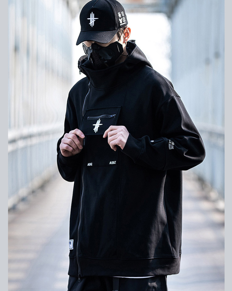 Techwear Cardigan Unisex Zip Up Hoodie