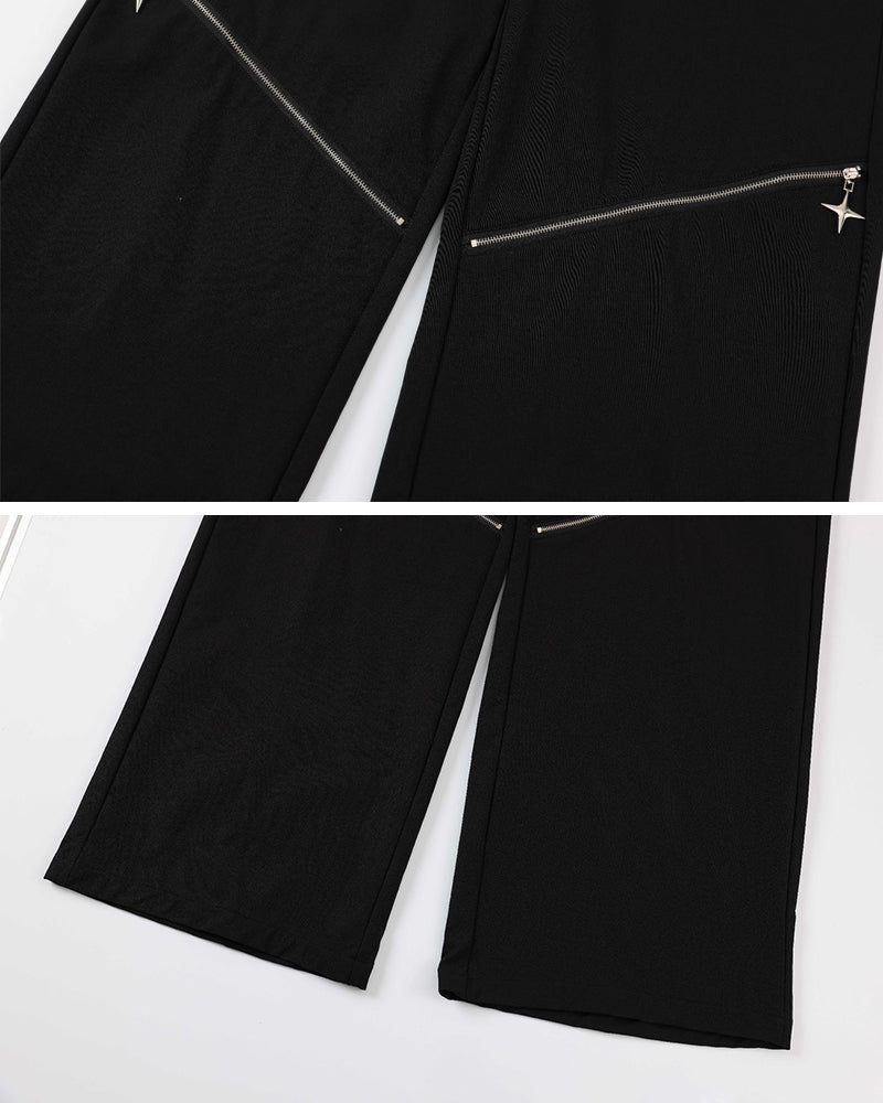 Streetwear Dual-wearable Zippered Cargo Pants