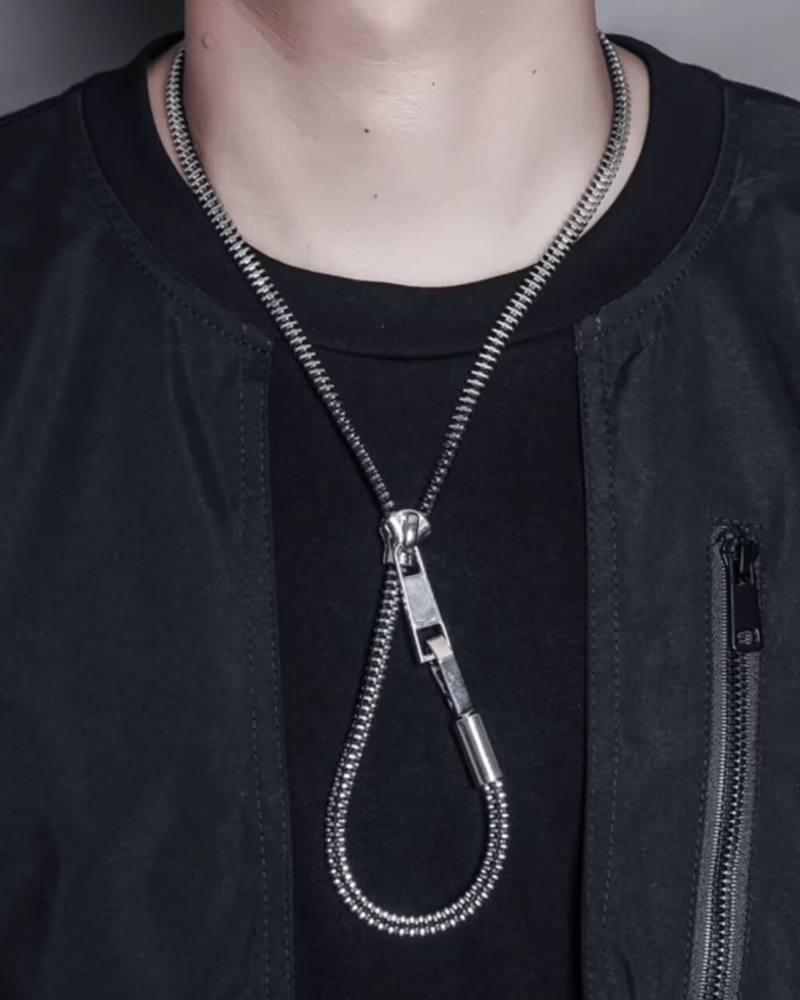 Streetwear Functional Zipper Necklace