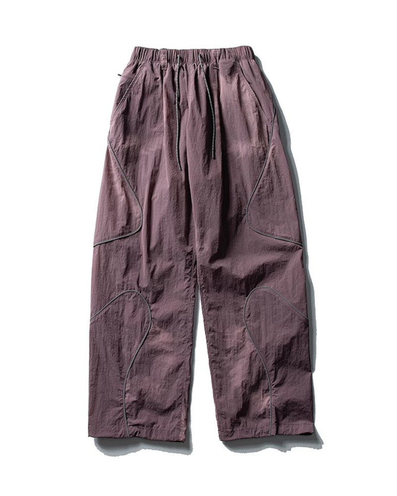 Streetwear Reflective Wide Leg Outdoor Hiking Pants