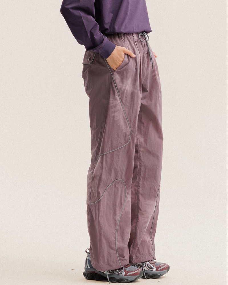 Streetwear Reflective Wide Leg Outdoor Hiking Pants
