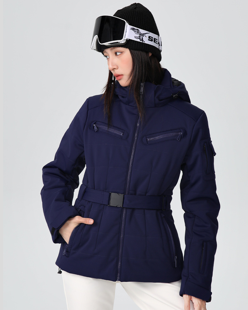 Ski Wear Stretch Fabric Slim Fit Ski Jacket -Women&