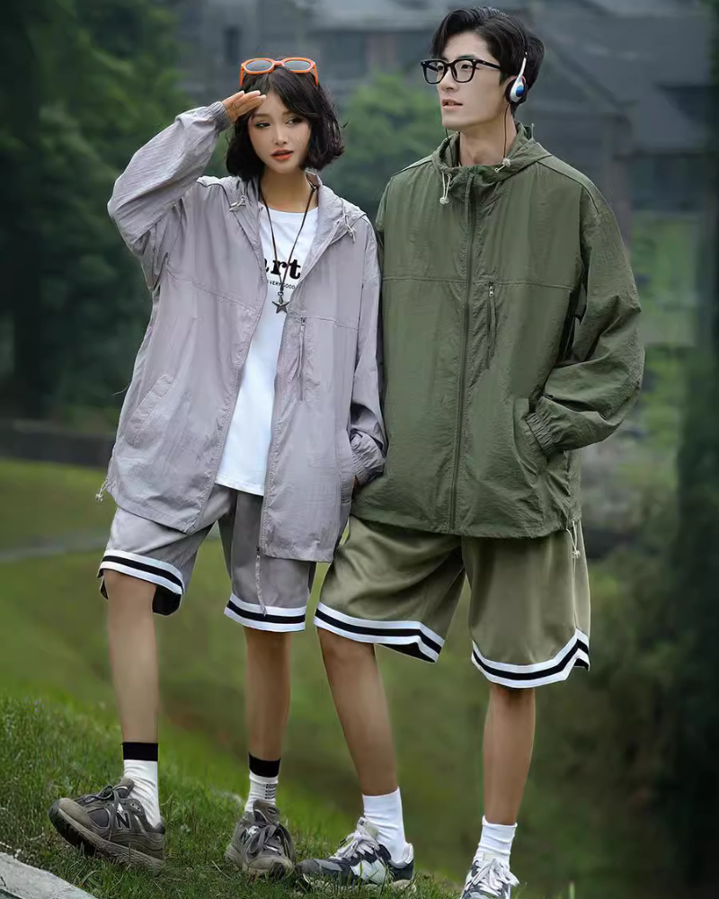 Summer Hiking Outdoor Couple Ice Silk Sun Protection Jacket