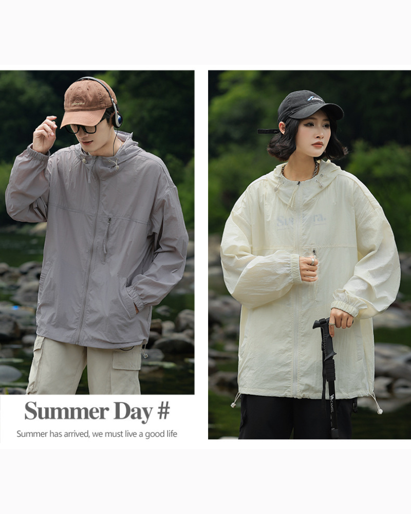 Summer Hiking Outdoor Couple Ice Silk Sun Protection Jacket