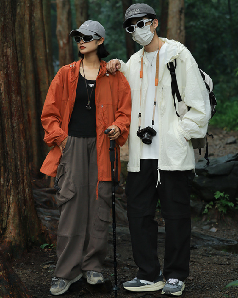 Summer Hiking Outdoor Couple Ice Silk Sun Protection Jacket