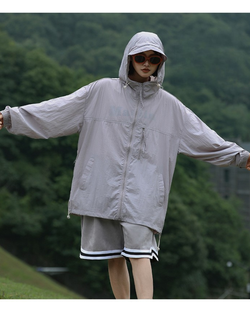 Summer Hiking Outdoor Couple Ice Silk Sun Protection Jacket