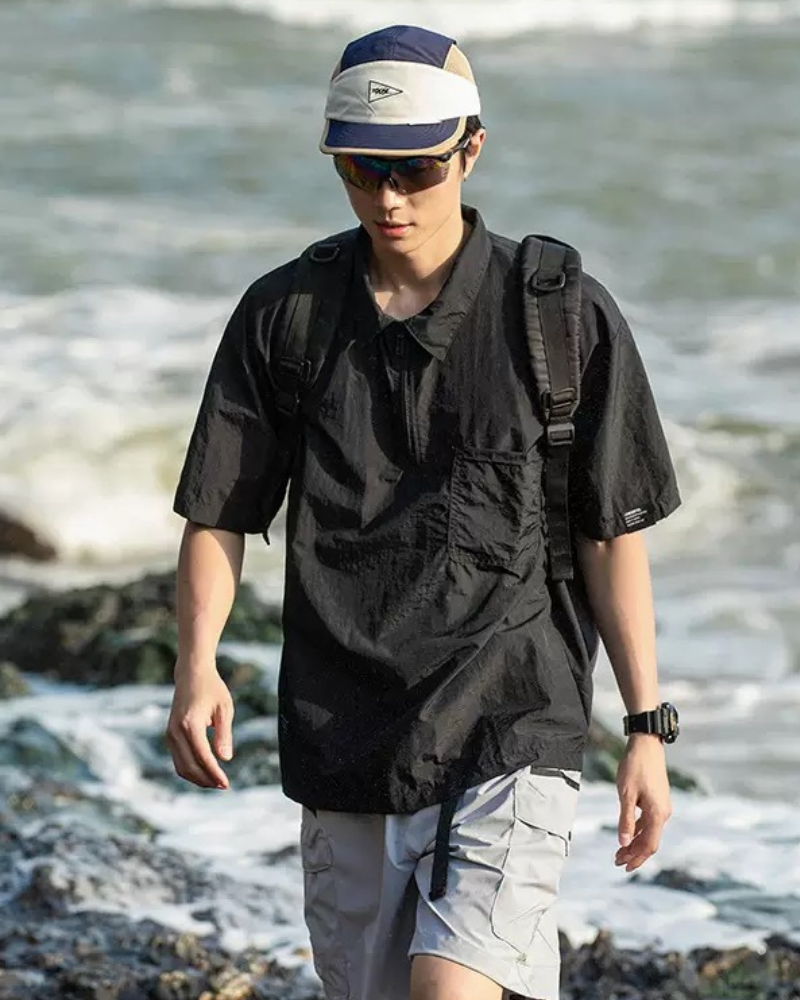 Summer Outdoor Quick-Drying Breathable Polo-Neck T-Shirt