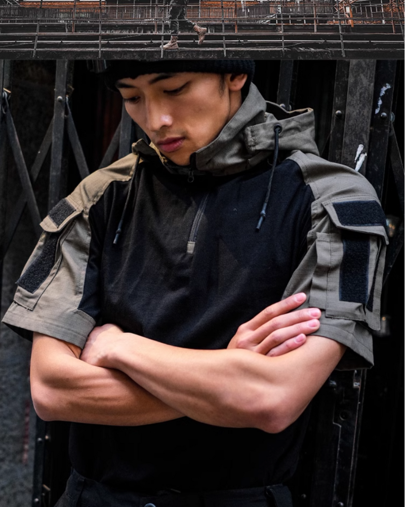 Outdoor Tactical Camo Hooded T-Shirt