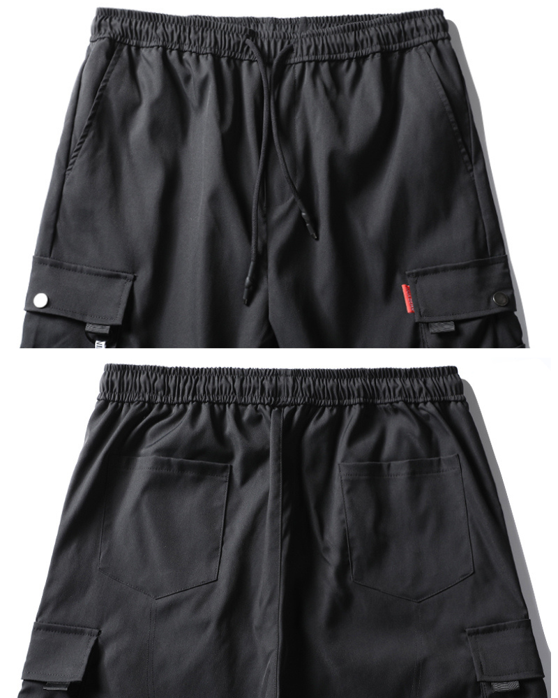 Techwear Black Slim Women Cargo Pants