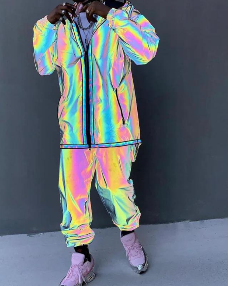Techwear Colorful Reflective Pants