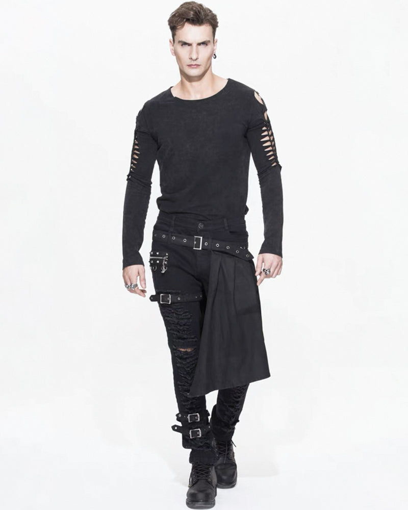 Techwear Detachable Skirt Panels Punk Pants